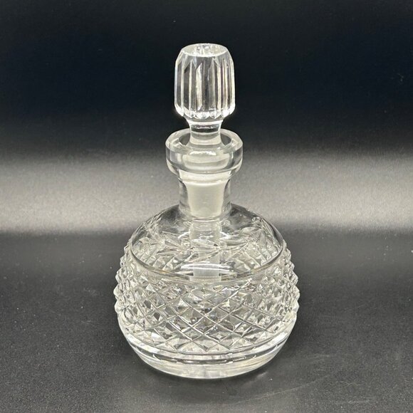 Estate Other - Vintage Clear Glass Perfume Bottle With Stopper Art Deco Style Essential Oils